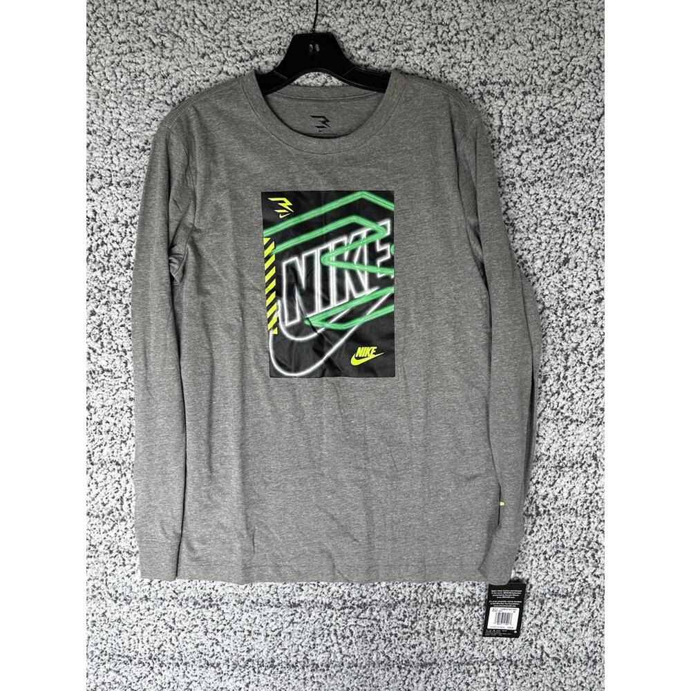 Nike Boys 3BRAND Russell Wilson Long Sleeve T-Shirt Carbon Heather XL NWT